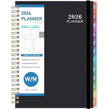 Planner 2026 - Dagelijkse en maandelijkse organisatie voor het hele jaar