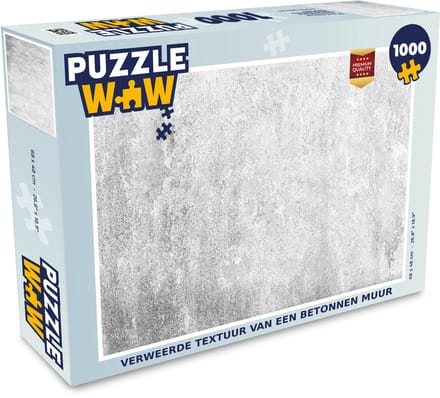 Puzzel Beton - Grijs - Muur - Legpuzzel - Puzzel 1000 stukjes volwassenen
