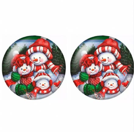 Oorbellen Kerst Sneeuwpoppen 12 mm Steker
