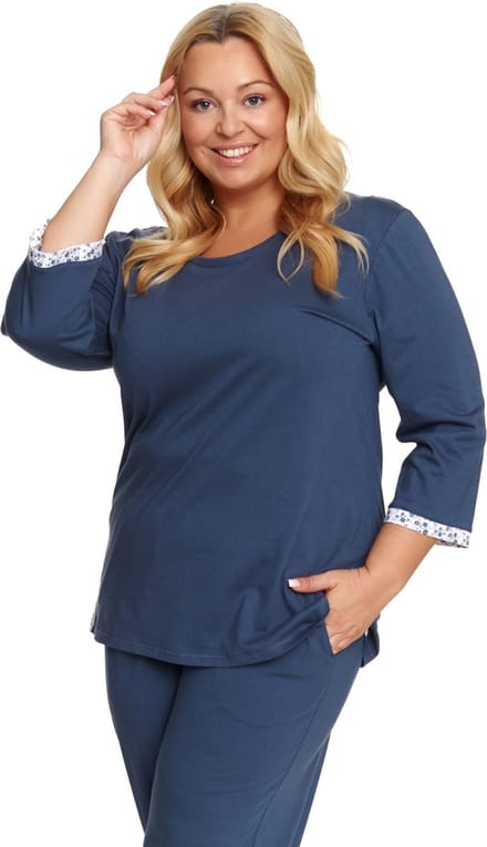 Doctor Nap Dames Pyjama Winter Grote Maten Deep Blue PB.7156 40 / L