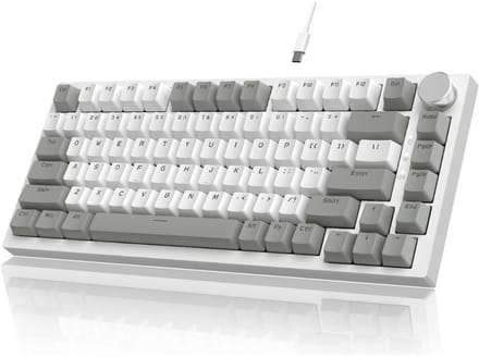 CLVP® Mechanical Keyboard - Mechanisch Toetsenbord Gaming - Wit en Grijs