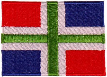 Strijkapplicatie/Patch - Vlag Groningen - 8x6cm