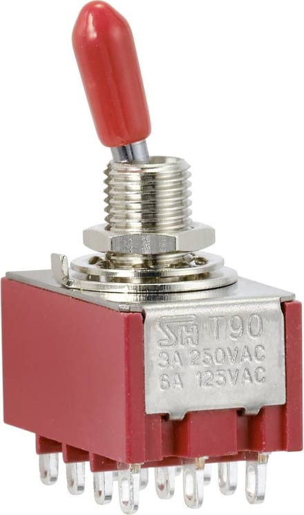 TRU COMPONENTS TC-9354012 Wipschakelaar 250 V/AC 3 A 4x aan/aan Continu 1 stuk(s)