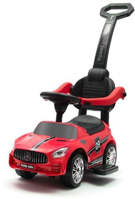 Baby Mix Racer loopauto rood met geluidspaneel - Duwwagen