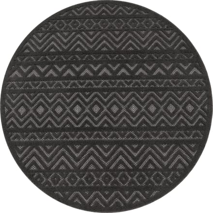 Binnen- en buitenkleed Livornia antraciet 200 cm rond