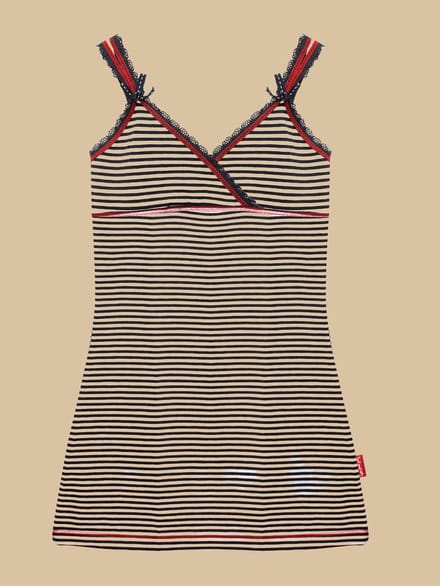 Claesen's® - Jurk Navy White StripesCL 913-Navy/White Stripes-2
