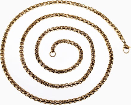 2mm Jasseron Ketting Unisex - Stalen Goudkleur