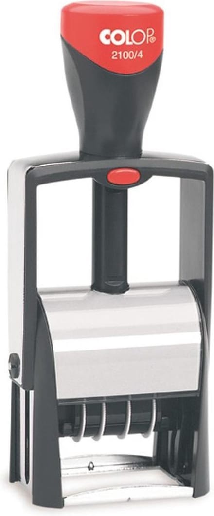 Colop Classic 2100/4 Rood - Datumstempel - Datum Stempel met draaibare datum - Snelle Levering