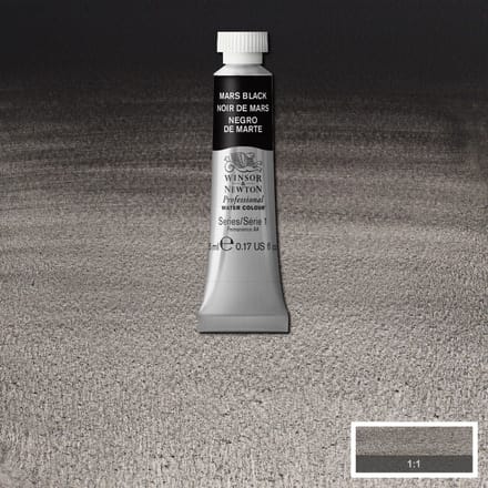 Watercolor paint W&N 5ml – 386 Mars Black