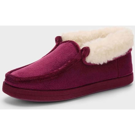 Pluche pantoffels met scheerwol - bordeaux - Gr. 37 van Goldner Fashion