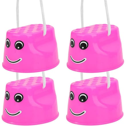 Lot de 2 paires d'échasses de marche épaisses pour enfants, équipement d'entraînement, jouet de marche pour enfants, rouge rouge