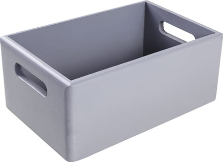Creative Deco Grote Houten Opbergkist Grijs – 30 x 20 x 14 cm – Ongeverfd