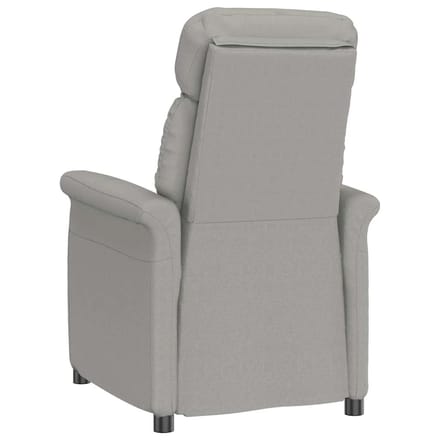 vidaXL Fauteuil Lichtgrijs Microvezel