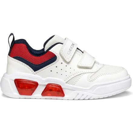 GEOX ILLUMINUS TIENERS Sneakers - WIT/ROOD - Maat 34