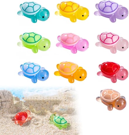Mini Luminous 3D Schildpad Figuren voor DIY Micro Landschap, Tuin Decoratie en Aquarium - 30 Stuks