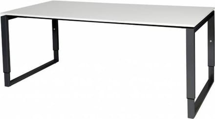 Verstelbaar Bureau - Plus 180x90 grijs - zwart frame