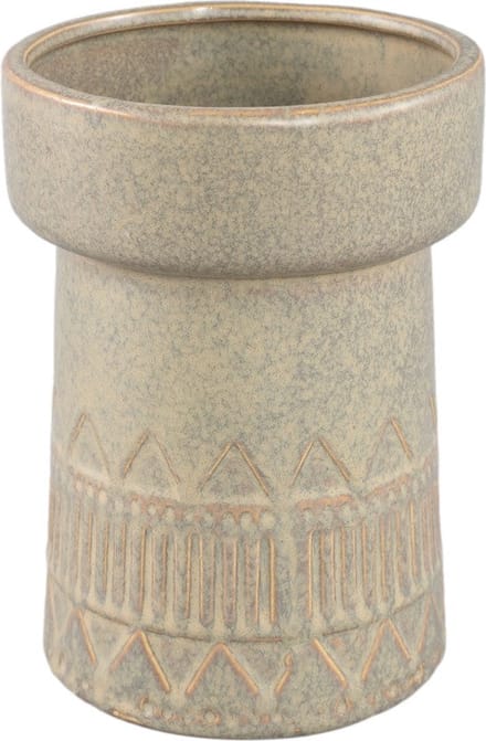 PTMD Rail Bloempot - 14 x 14 x 19 cm - Keramiek - Creme