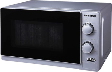 Magnetron met Grill - Compacte Oven - Snel Eten - 9 Vermogensstanden - 20 Liter - Zilver