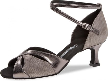 Diamant Dames Latin Dansschoenen 141-077-466 – Brons Suède – 5 cm Hak – Maat 38,5