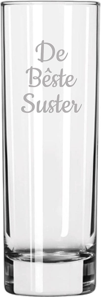 Gegraveerde longdrinkglas 22cl De Bêste Suster