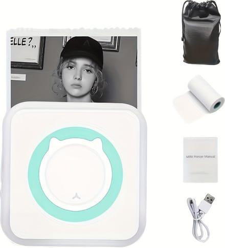 Mini Printer - Pocket Printer - Mobiele Fotoprinter - Voor Mobiel - Draadloos - Groen