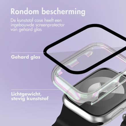 Hoesje Full Cover - Geschikt voor Apple Watch 1 / 2 / 3 - 38 mm - Screen protector - Case/Cover - Transparant
