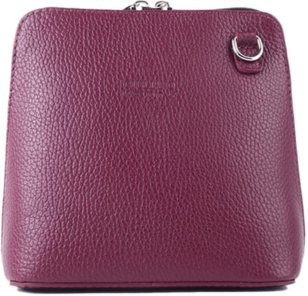 Giuliano lederen schoudertas Allison - Bordeaux - Dames - Made in Italy