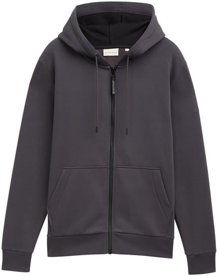 Tom Tailor - Basic hoodie-sweatjack - Maat M - Tarmac Grey