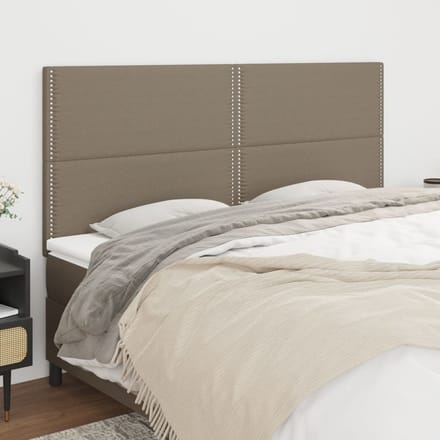 vidaXL Hoofdbord taupe 180x5x118/128 cm Stof