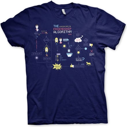 The Big Bang Theory Heren Tshirt -M- The Friendship Minions Algorithm Blauw