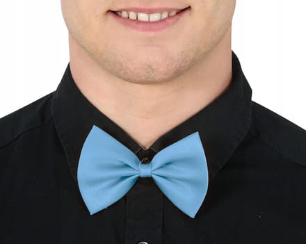 Fiestas Guirca Carnaval verkleed vlinderstrikje - blauw - polyester - volwassenen/unisex