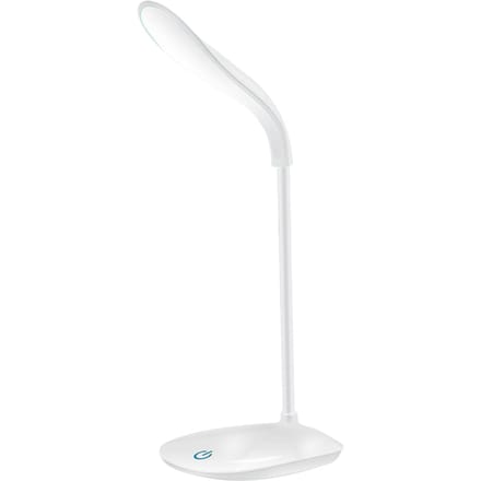 Oplaadbare led-bureaulamp, draagbaar USB-opladen en plug-in, 360 graden flexibele slang, leeslamp, studenten wit