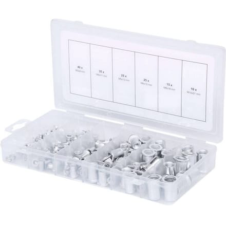 KS Tools 970.0620 Assortiment draadeinden, aluminium, M3x9mm-M10x21mm, 150-delig