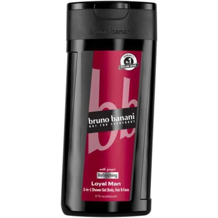 Bruno Banani Loyal Man Haar & Lichaam Douchegel Schoonmaken Heren 250 ml
