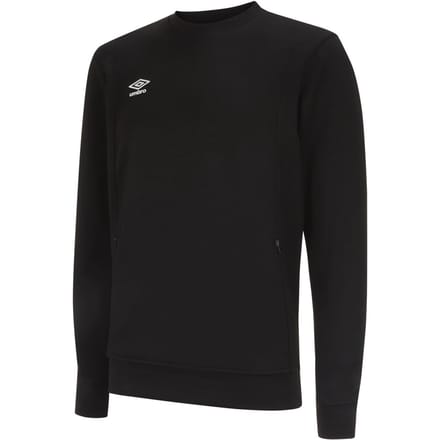 Umbro Heren Pro Stacked Logo Fleece Pullover (Zwart/Wit)