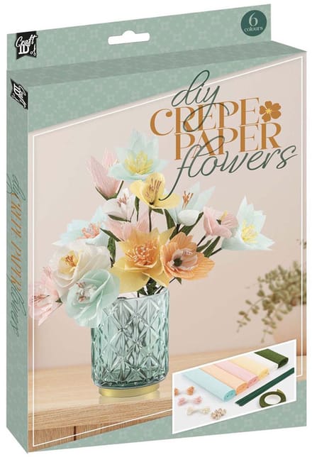 Creative Craft Group Crepe paper Flowers Set 6 sheets. 20*25cm.