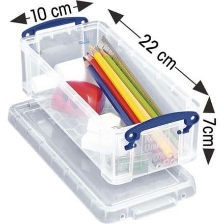 Really Useful Box pennenbakje 09 liter transparant