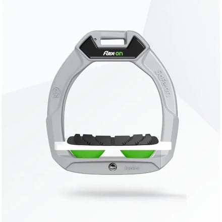 Veiligheidseisen voor ruitersport Verstelbare Grip Aluminium/Wit/Groen kind Flex-On Safe-On