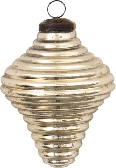 Clayre & Eef Kerstbal Overig Ø 6 cm Zilverkleurig Glas Kerstballen