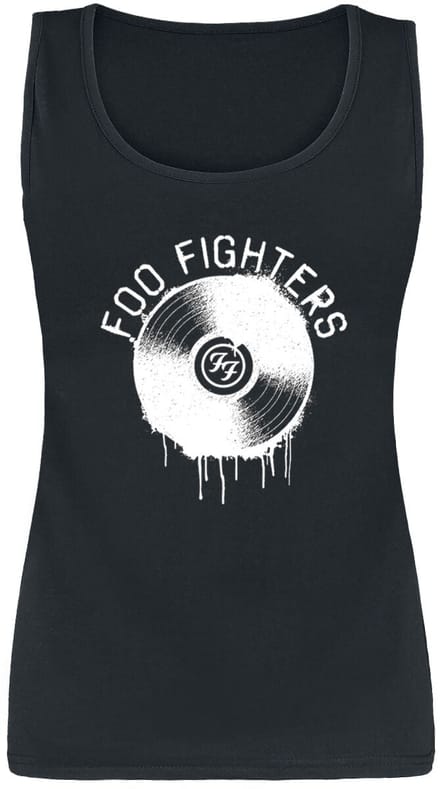 Foo Fighters Top - Record - S tot XXL - voor Vrouwen - zwart