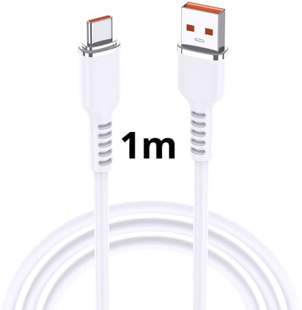 Ntech USB C Kabel –1M usb c naar USB A kabel 60W - Wit