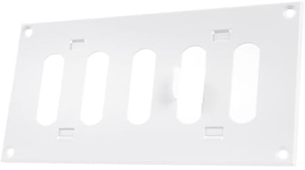 Rechthoekig Ventilatierooster 200 x 100 mm - Wit - Voor Verwarming en Koeling
