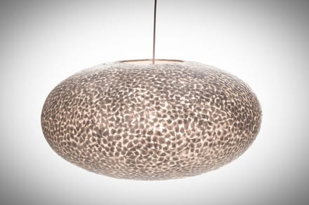 Hanglamp woonkamer Design Ufo white capiz schelp 40 cm