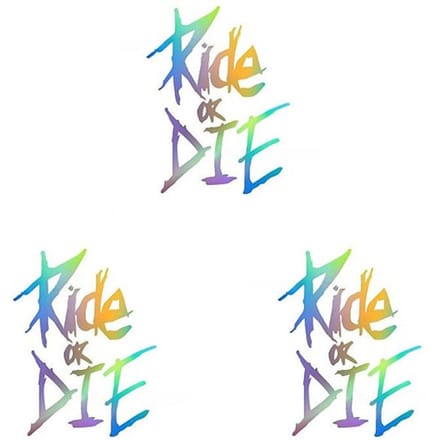 3 Stuks 5,6 X 8cm Fietsframe Stickers Ride Or Die Buisframe Decals Voor Mtb Fiets Decoratief Frame Fiets Auto Motorfiets Accessoires