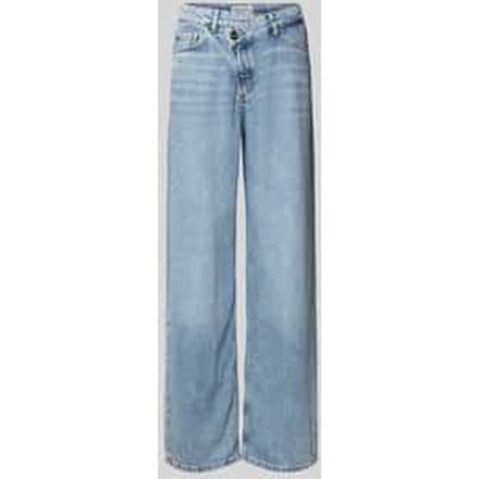 wide fit jeans met linnen model 'FIA'