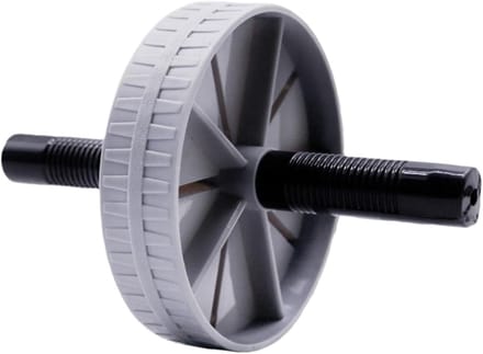 Buikspierwiel - Ab Roller - Core Training - Stil en Antislip - 130kg Draagvermogen - Grijs