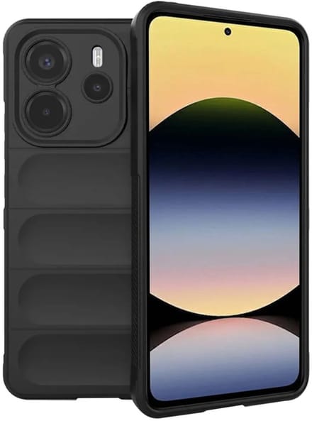 Hoesje geschikt voor Xiaomi Redmi Note 14 4G 164.8mm - Techsuit Magic Shield Silicone Back Cover - Zwart