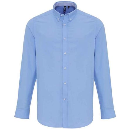 Premier Heren Stripe Oxford Overhemd (Oxford Blauw)