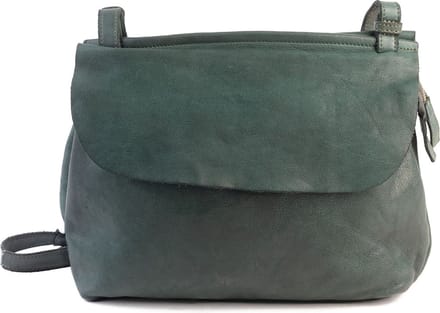 HAROLD'S Leren schoudertas Submarine Shoulderbag Flap Green donkergroen