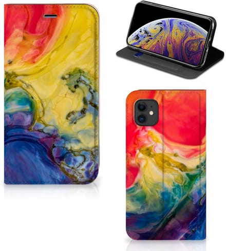 Bookcase Apple iPhone 11 Watercolor Dark
